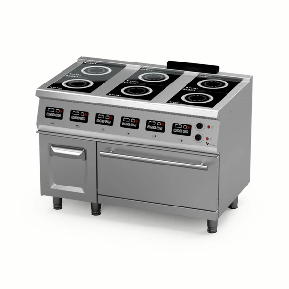 Vital  IKF7030 VITAL IKF7030 6 BÖLMELİ İNDÜKSİYON ELEKTRİKLİ FIRINLI OCAK ürün görseli 1