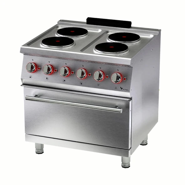 Vital  EKF7020 VITAL EKF7020 4 YUVARLAK PLEYTLİ ELEKTRİKLİ FIRINLI KUZİNE ürün görseli 1