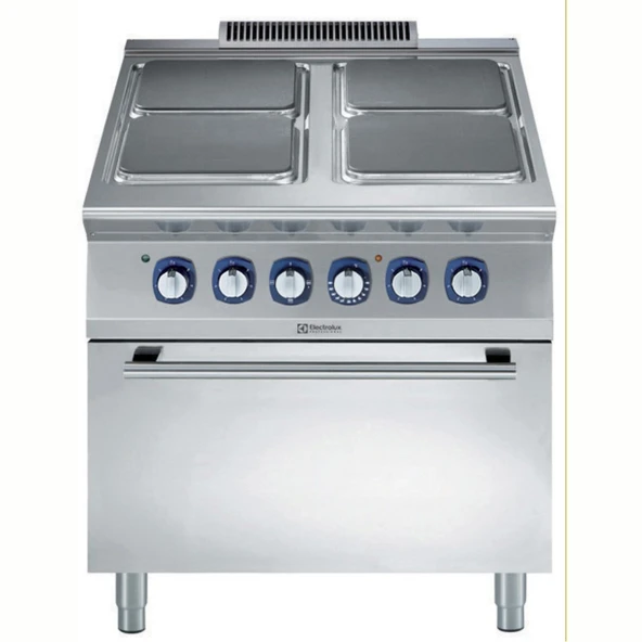 Electrolux Professional E9ECEH4QE0 4 Pleytli Elektrikli Kuzine+fırın-800mm ,391041 ürün görseli 1