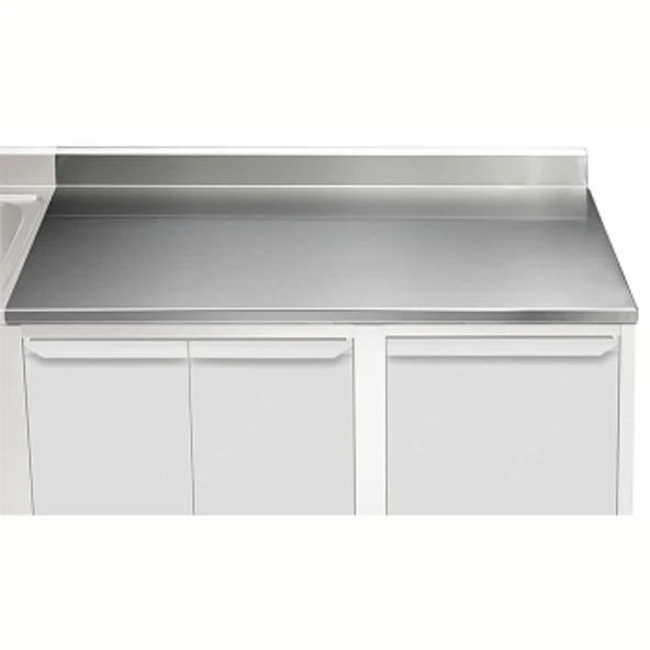 Electrolux Professional Üst Tabla, Sırtlı, 1600 Mm, 1,5 Mm Kalınlıkta Üst Tabla 18 Mm Kalınlığında Ses Sönümlendirici Malzeme Ve Ayrıca 2 Paslanmaz Kayıtla Güçlendirilmiştir - Modular Line TPLA16A ürün görseli 1