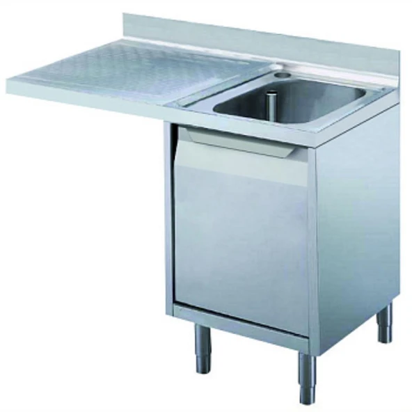 Electrolux Professional Tezgahaltı Bulaşık Makinesi İçin Dolaplı Tezgah, Tek Evyeli, Damlalığı Solda - 1200 Mm MARMSXN ürün görseli 1