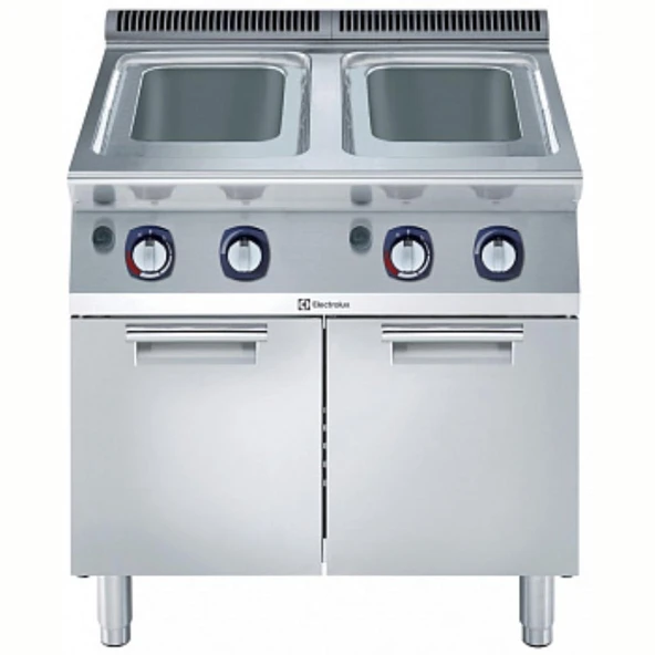 Electrolux Professional Endüstriyel 2 Hazneli Gazlı Makarna Pişirici, 2x24,5 Lt, Enerji Kontrol İle Hassas Güç Ayarı, Dolaplı, Derinlik 730 Mm - 800 Mm E7PCGH2KF0 ürün görseli 1