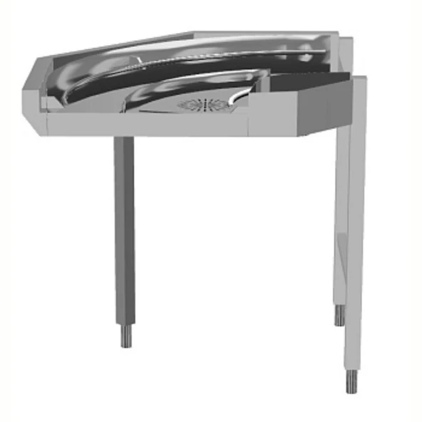 Electrolux Professional Endüstriyel Çıkış Tezgahı 90° Açılı, Bulaşık Makinesi Kontrollü, Saat Yönünde HSUC90C ürün görseli 1