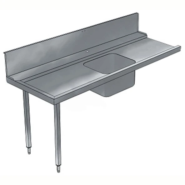 Electrolux Professional Bulaşık Giriş Tezgahı, Tek Evyeli (500x400 Mm), Giyotin Tip Bulaşık Makinesi İçin, 300 Mm Sırt, Soldan Sağa - 1800 Mm BHHPTB18L ürün görseli 1