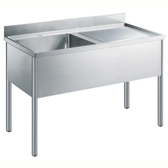 Electrolux Professional Tek Evyeli Tezgah (500x600x300mm), Damlalığı Sağda - 1400mm LG1416DXEN ürün görseli 1