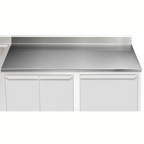 Electrolux Professional Üst Tabla, Sırtlı, 1900 Mm, 1,5 Mm Kalınlıkta Üst Tabla 18 Mm Kalınlığında Ses Sönümlendirici Malzeme Ve Ayrıca 2 Paslanmaz Kayıtla Güçlendirilmiştir - Modular Line TPLA19A ürün görseli 1