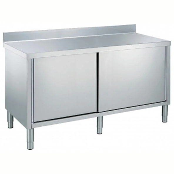 Electrolux Professional Dolaplı Çalışma Tezgahı, 1 Ara Raflı, 2 Kayar Kapılı, Sırtlı - 1800 Mm MTN1810PN ürün görseli 1