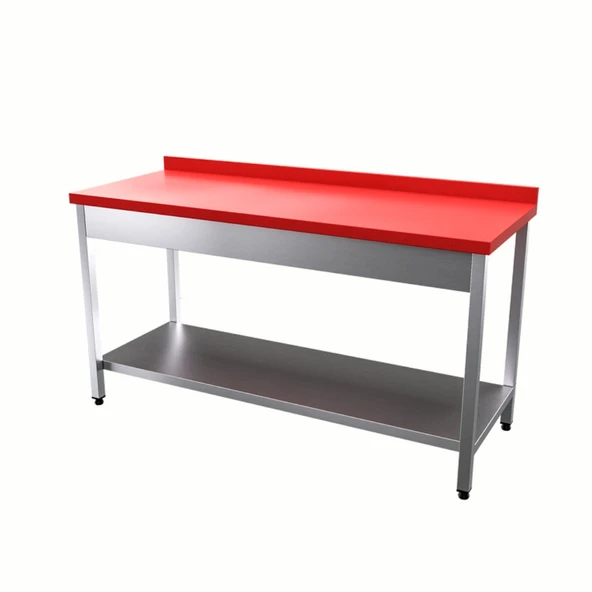 Vital  VCT-PT-146 Çalışma Tezgahı Polietilen Tablalı Taban Raflı ürün görseli 1