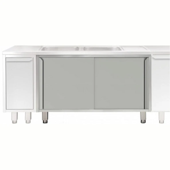Electrolux Professional Evyeli Üst Tabla Altı İçin Dolap, Kayar Kapılı - 1400 Mm - Modular Line TEL2S14 ürün görseli 1