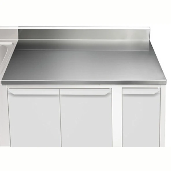 Electrolux Professional Üst Tabla, Sırtlı, 1000 Mm, 1,5 Mm Kalınlıkta Üst Tabla 18 Mm Kalınlığında Ses Sönümlendirici Malzeme Ve Ayrıca 2 Paslanmaz Kayıtla Güçlendirilmiştir - Modular Line TPLA10A ürün görseli 1