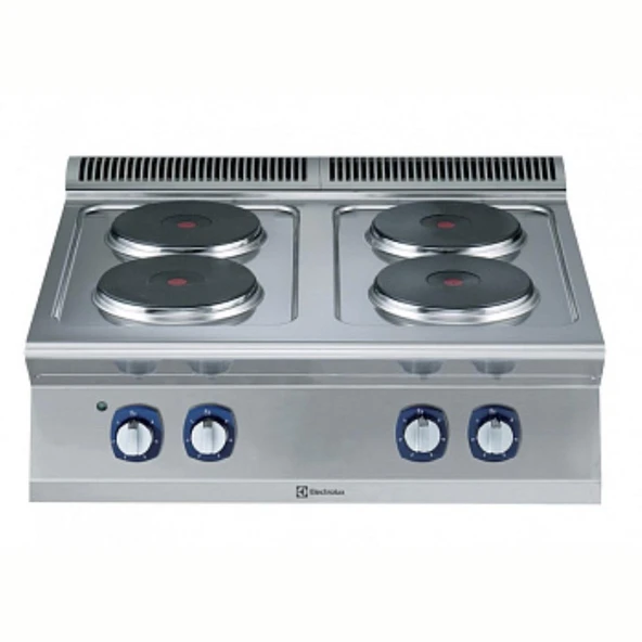 Electrolux Professional Endüstriyel 4 Yuvarlak Pleytli Set Üstü Elektrikli Ocak, Her Ocak 2,6 Kw, Derinlik 730 Mm - 800 Mm E7ECEH4R00 ürün görseli 1