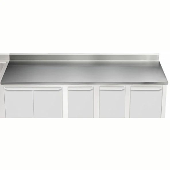Electrolux Professional Üst Tabla, Sırtlı, 3000 Mm, 1,5 Mm Kalınlıkta Üst Tabla 18 Mm Kalınlığında Ses Sönümlendirici Malzeme Ve Ayrıca 2 Paslanmaz Kayıtla Güçlendirilmiştir - Modular Line TPLA30A ürün görseli 1