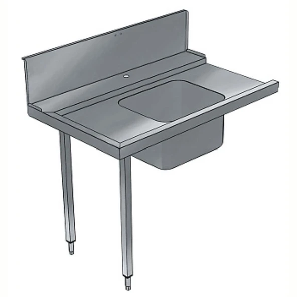 Electrolux Professional Bulaşık Giriş Tezgahı, Tek Evyeli (500x400 Mm), Giyotin Tip Bulaşık Makinesi İçin, 300 Mm Sırt, Soldan Sağa - 800 Mm BHHPTB08L ürün görseli 1