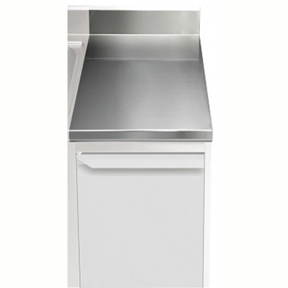 Electrolux Professional Üst Tabla, Sırtlı, 400 Mm, 1,5 Mm Kalınlıkta Üst Tabla 18 Mm Kalınlığında Ses Sönümlendirici Malzeme Ve Ayrıca 2 Paslanmaz Kayıtla Güçlendirilmiştir - Modular Line TPLA4A ürün görseli 1
