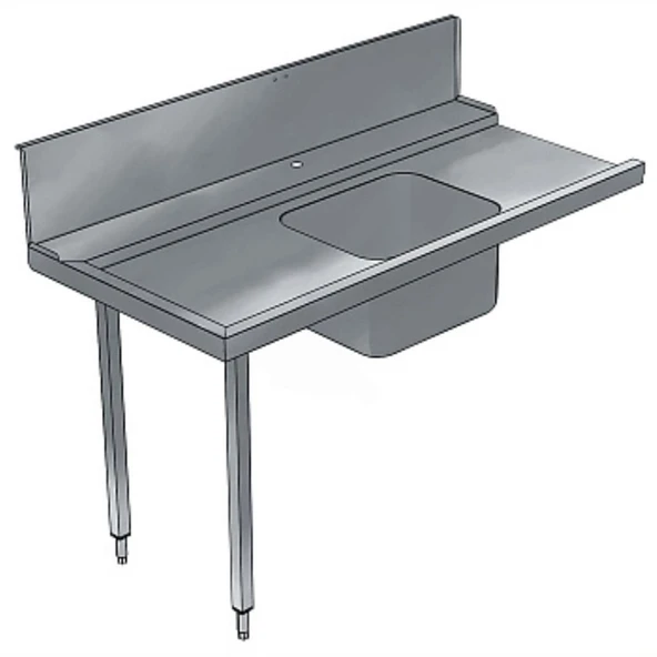 Electrolux Professional Bulaşık Giriş Tezgahı, Tek Evyeli (500x400 Mm), Giyotin Tip Bulaşık Makinesi İçin, 300 Mm Sırt, Soldan Sağa - 1200 Mm BHHPTB12L ürün görseli 1
