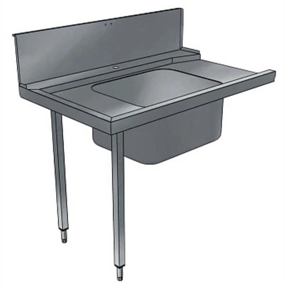 Electrolux Professional Bulaşık Giriş Tezgahı, Tek Evyeli (600x500 Mm), Giyotin Tip Bulaşık Makinesi İçin, 300 Mm Sırt, Soldan Sağa - 1200 Mm BHHPT6B12L ürün görseli 1