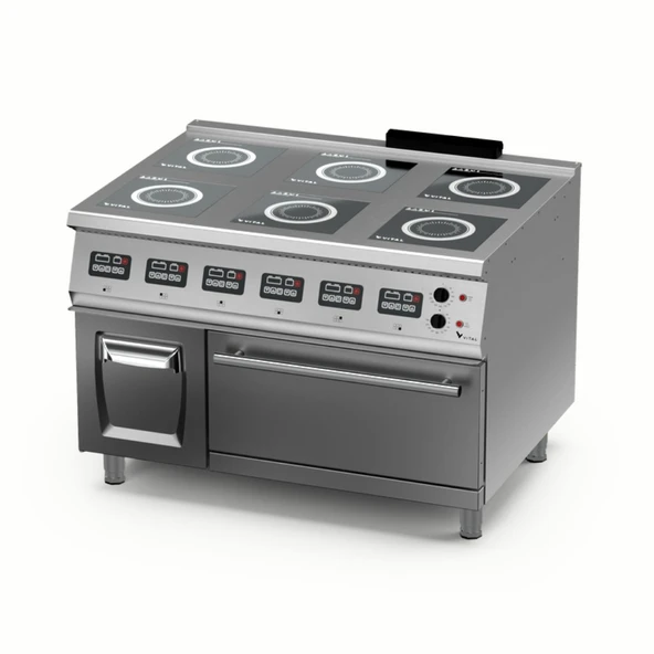 Vital  IKF9030 VITAL IKF9030 6 BÖLMELİ İNDÜKSİYON ELEKTRİKLİ FIRINLI OCAK ürün görseli 1