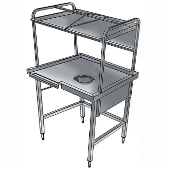 Electrolux Professional Bulaşık Kabul Tezgahı, 1 Sıyırma Hunisi, Basket Raflı, Sağdan Sola - 1000x800 Mm BHST1008R ürün görseli 1