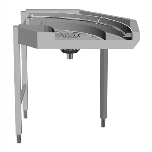Electrolux Professional Giriş Tezgahı 90° Açılı, Bulaşık Makinesi Kontrollü, Saat Yönünde HSLC90C ürün görseli 1