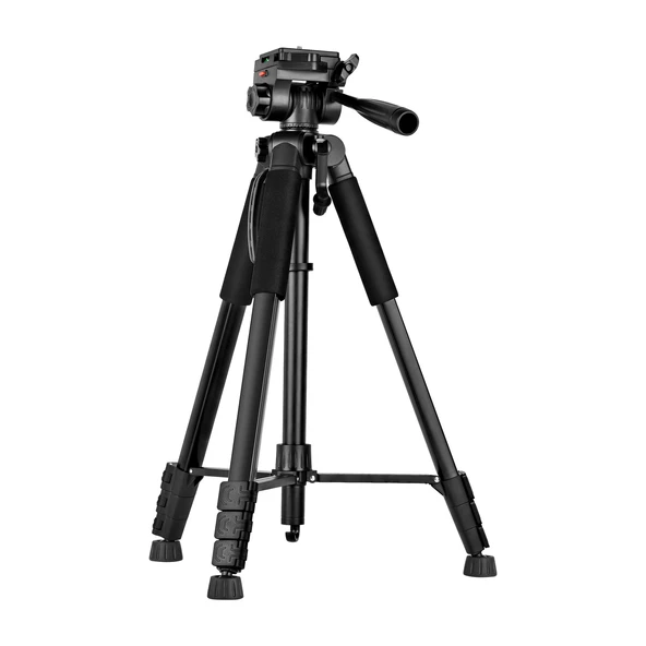 GDX 200 Profesyonel Tripod 3 Kademeli Asansörlü Su Terazili 3 Yönlü Pan Tilt Kafa Kamera ve Video Standı ürün görseli 1