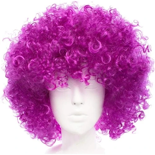 Koyu Mor Violet Renk Afro Bonus Parti Peruğu ürün görseli 1