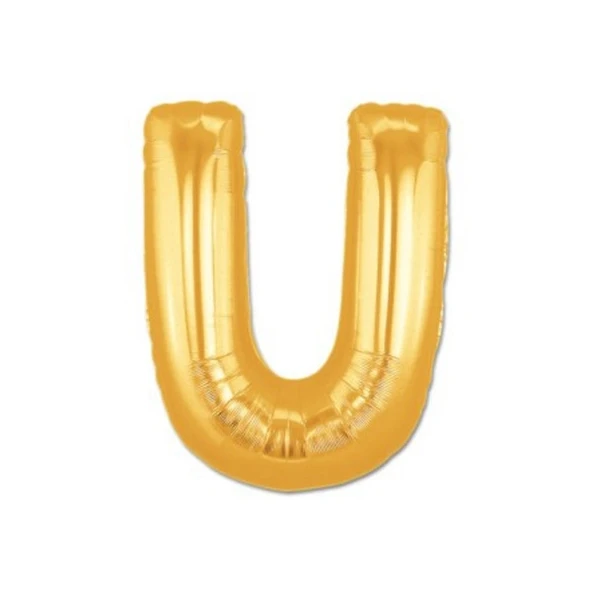 Altın Sarısı Folyo U Harfi Balon 1 Metre ürün görseli 1