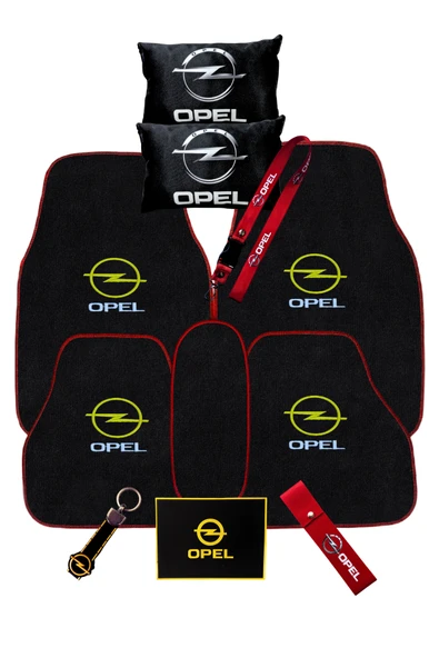 Opel Uyumlu Nakış İşlemeli Oto Paspas + Siyah 2'li Boyun Yastığı + Konfor & Aksesuar Seti ürün görseli 1