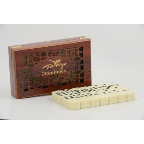 Ahşap Kutulu Domino Oyunu ürün görseli 1