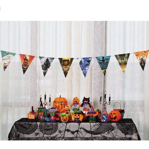 Cadılar Bayramı Halloween Flama Bayrak Banner Süs 8 li ürün görseli 1