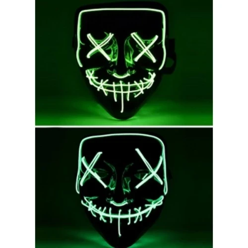 LED Işıklı Yeşil Maske - Resim 3