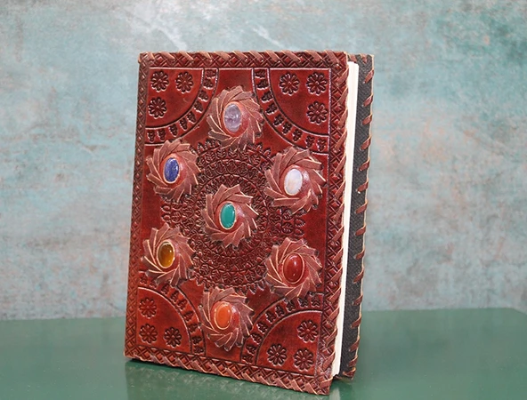 Taşlı Deri Defter Model 7 ürün görseli 1