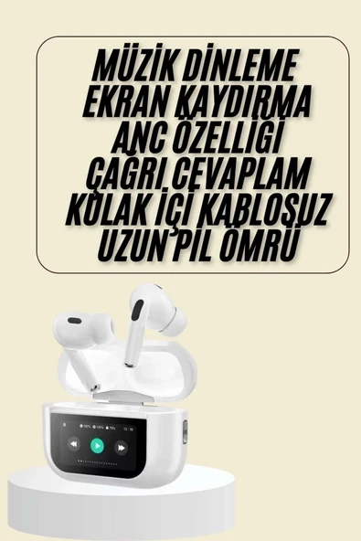 Dokunmatik Ekranlı Bluetooth Kulaklık TWS İOS Android Tüm Telefonlara Uyumlu Kulaklık ürün görseli 1