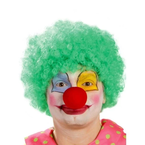 Yeşil Renk Kıvırcık Afro Palyaço Seti ürün görseli 1
