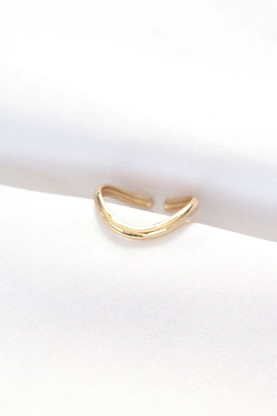 Yassı Gold Renk Ayarlanabilir Yüzük - TJ-BYK3101 TG-1395 339543 ürün görseli 1