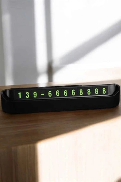 Araç İçi Numaratör Numaralık Torpido Üstü Açılır Kapanır Telefon Numarası Bırakma ürün görseli 1