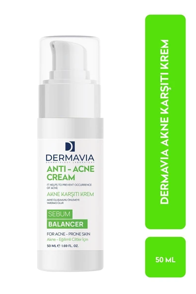 Dermavia Niacinamide Akne Karşıtı Krem 50 ml - Sebum Dengeleyici, Parfümsüz, Tüm Cilt Tipleri için ürün görseli 1