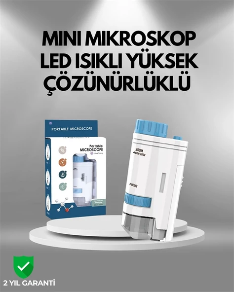 ABS Gövdeli Öğrenci ve Hobi Mikroskobu – Mavi Renk ürün görseli 1