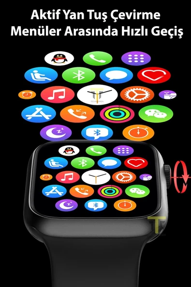 T700s Akıllı Saat Ios&android Destekli Arama Özellikli Sensörlü Smart Watch - Resim 3