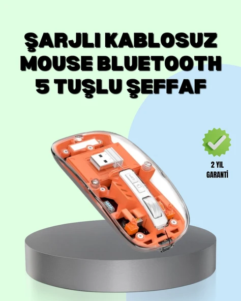 Şarjlı Ergonomik Fare – 1600 DPI, Sessiz Tıklama Özellikli ürün görseli 1