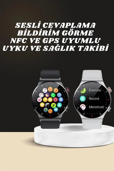 Akıllı Saat Çoklu Kordon Seçeneği Amoled Ekran Çok Fonksiyonlu Bluetooth Bağlantılı ürün görseli 1