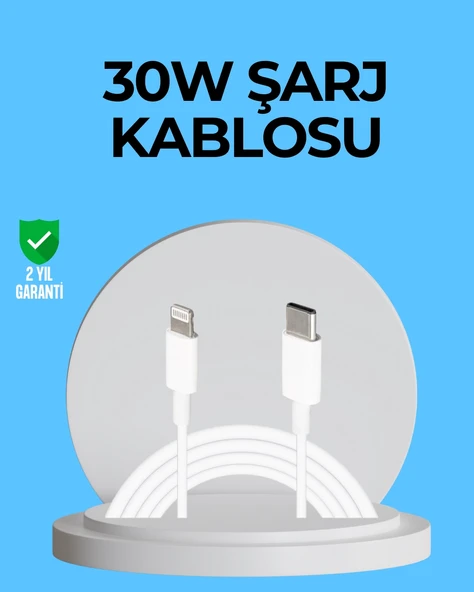 Dayanıklı TPE Lightning Kablo – 30W Hızlı Şarj ve Veri Transferi ürün görseli 1