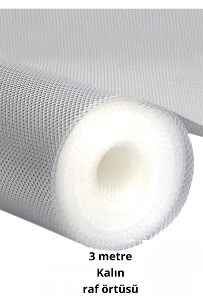 Premium 3 Metre Pıtırcıklı Kaydırmaz Şeffaf Raf Örtüsü Halı Kaydırmaz 45 CmX3M Kalın Kaliteli Folyo ürün görseli 1