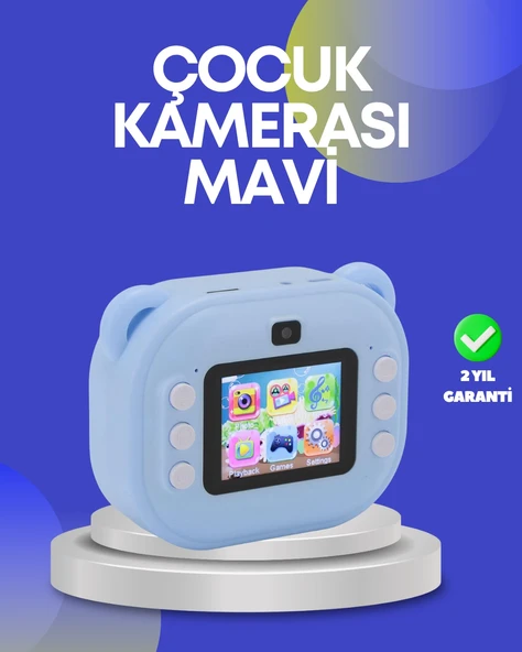 Çocuk Şipşak Kamera – 24MP HD Çift Lensli Termal Baskı Teknolojili ürün görseli 1