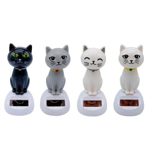 Güneş Enerjili Sallanan Kedi Figürü ürün görseli 1
