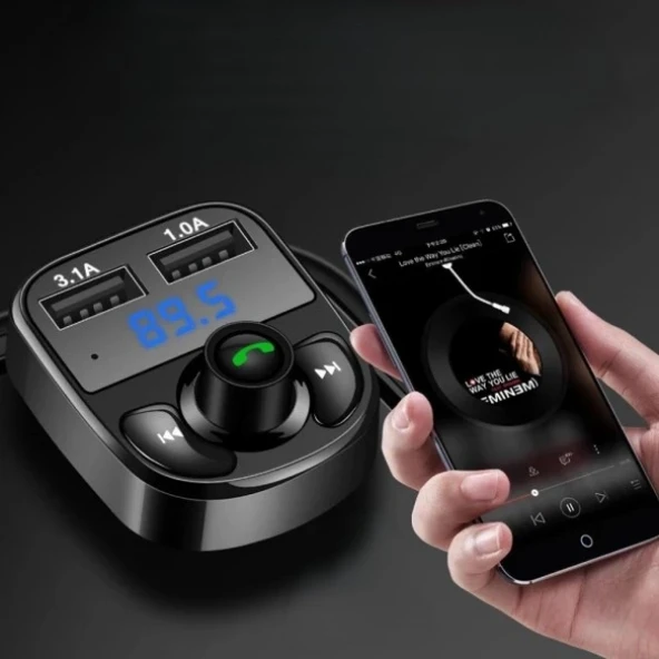 QC 3.1A USB & PD /TF FM Transmitter - Resim 2