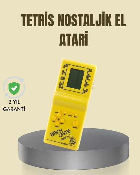 Taşınabilir Tetris Oyunu El Konsolu – Dayanıklı Plastik, Pil ile Çalışan Retro Oyun Aleti ürün görseli 1