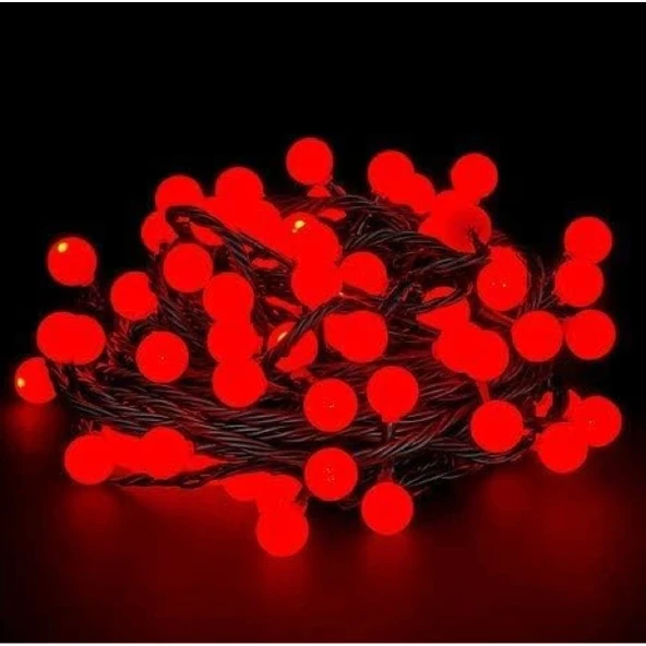 5m 28 Led Kırmızı Işık Siyah Kablo Fişli ürün görseli 1