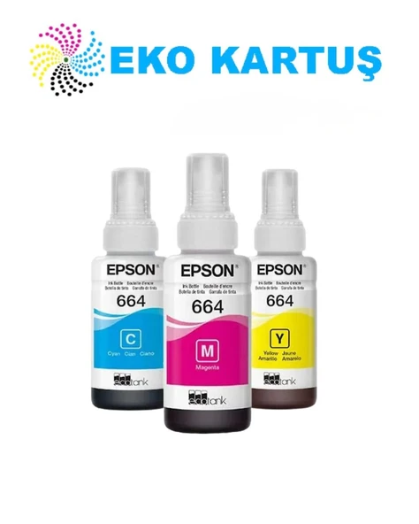 Epson 664 L565 3 Renk Şişe Mürekkep ürün görseli 1