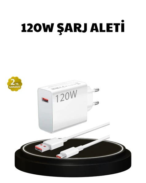 120W Ultra Hızlı Şarj Adaptörü USB-C Destekli Güçlü Şarj Teknolojisi ürün görseli 1
