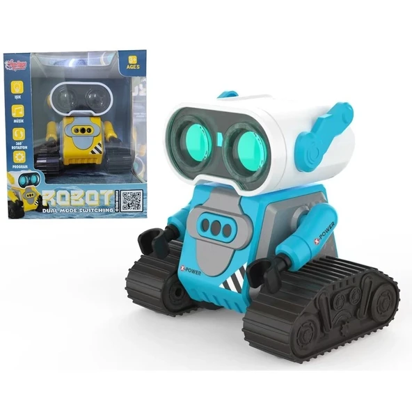 S-023 4568 MAVİ-SARI UK FF ŞARJLI 2 4G ROBOT ARABA ürün görseli 1